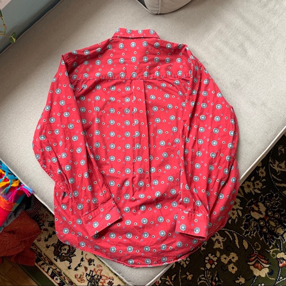 Men’s Sears Red&Black Patterned Dress Shirt - Sz L - Picture 5 of 5